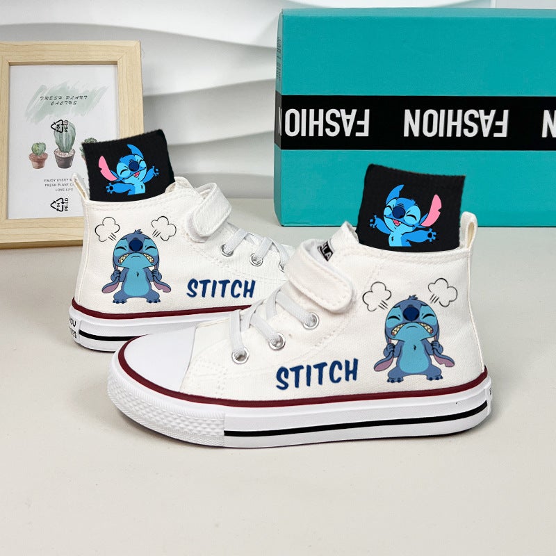 Children'S Shoes Summer Canvas Shoes Cloth Shoes 2025 Boys And Girls High-Top Sneakers New Girls Cartoon Export Trendyy Shoes - Image 3