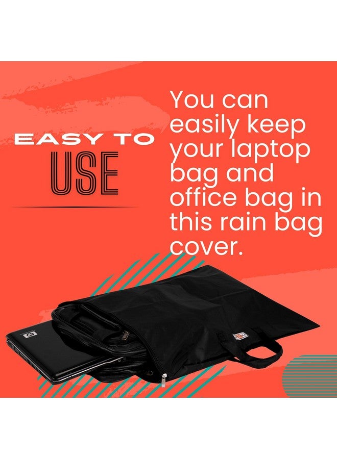 PHILLIN Messenger Shoulder Bag Cover Waterproof, Laptop Bag Covers Protection from Dust with Carrying Pouch, Office Bag Rainy Cover Waterproof Pu Material (Black) - Image 5