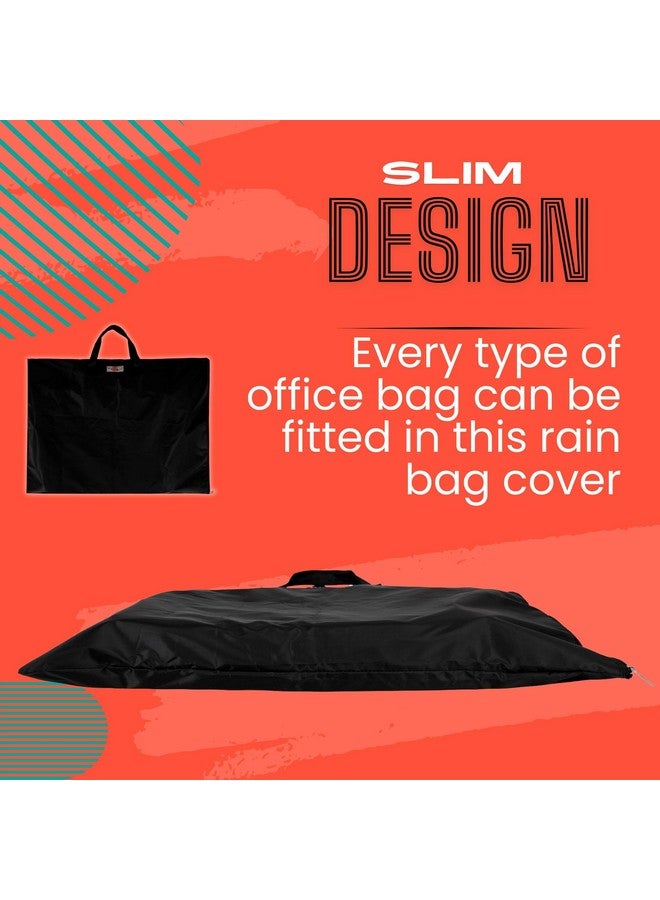PHILLIN Messenger Shoulder Bag Cover Waterproof, Laptop Bag Covers Protection from Dust with Carrying Pouch, Office Bag Rainy Cover Waterproof Pu Material (Black) - Image 4