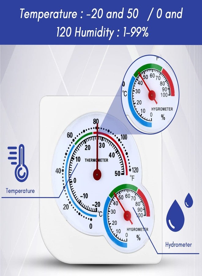Kathfly 6 Pcs Indoor Thermometer and Humidity Gauge Indoor Mini Thermometer Hygrometer Temperature Humidity Meter Temperature and Humidity Monitor with Pointers for Home, Room, Kitchen, Patio, Planting Room - Image 3