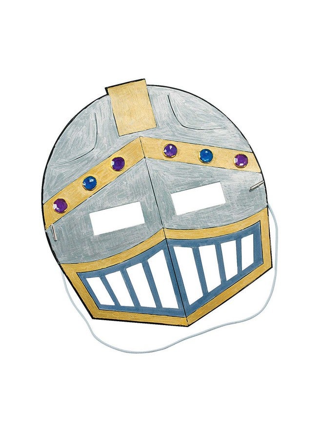 Fun Express Color Your Own Knight Mask Craft Kit (Makes 12) - Crafts for Kids and Fun Home Activities - VBS Vacation Bible School Supplies/Decor