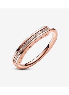 PANDORA Pandora Signature I-D Pavé Ring, Size 52  - Image 5