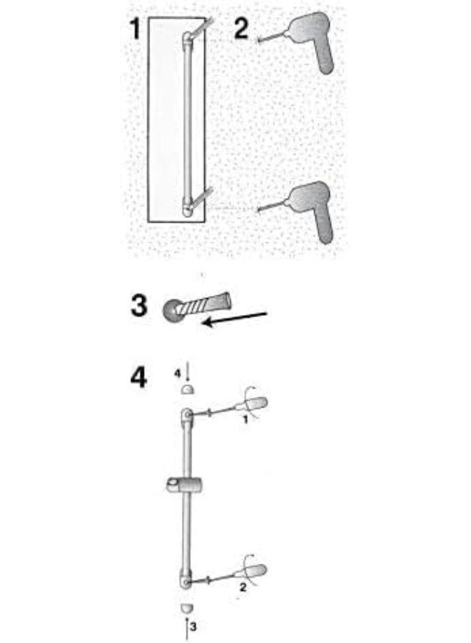 Royal Apex Slide Bar Shower Kit Shower Head And Stainless Steel Slide Bars Shower Hose And Soap Dish  - Image 2