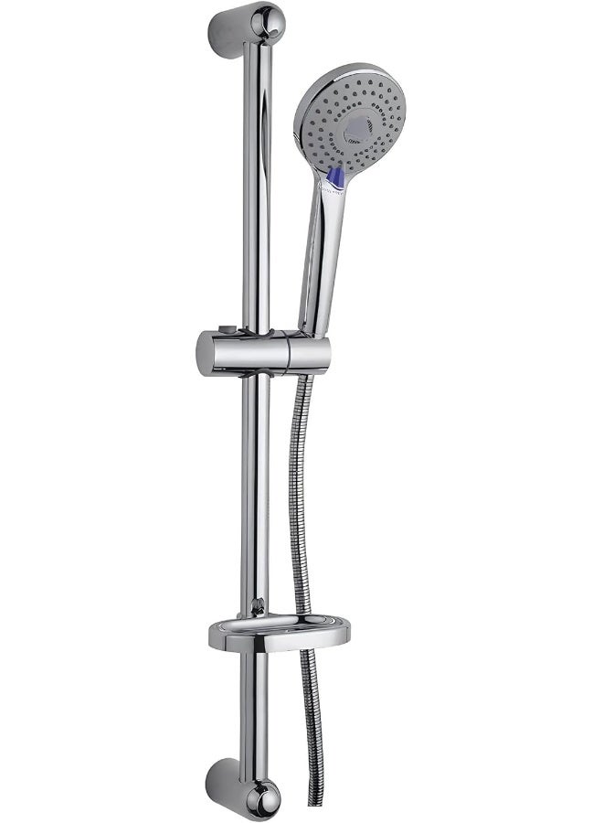 Royal Apex Slide Bar Shower Kit Shower Head And Stainless Steel Slide Bars Shower Hose And Soap Dish  - Image 1