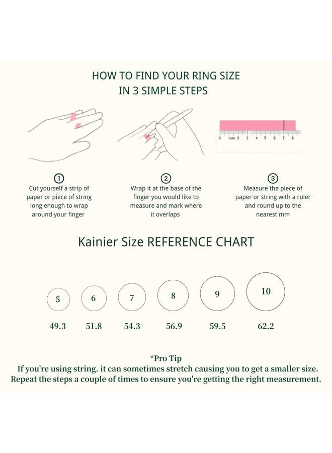 Kainier Anxiety Rings for Women Men Relieving Anxiety Lucky Rings Comfort Fit Size 5 to 10 - Image 3