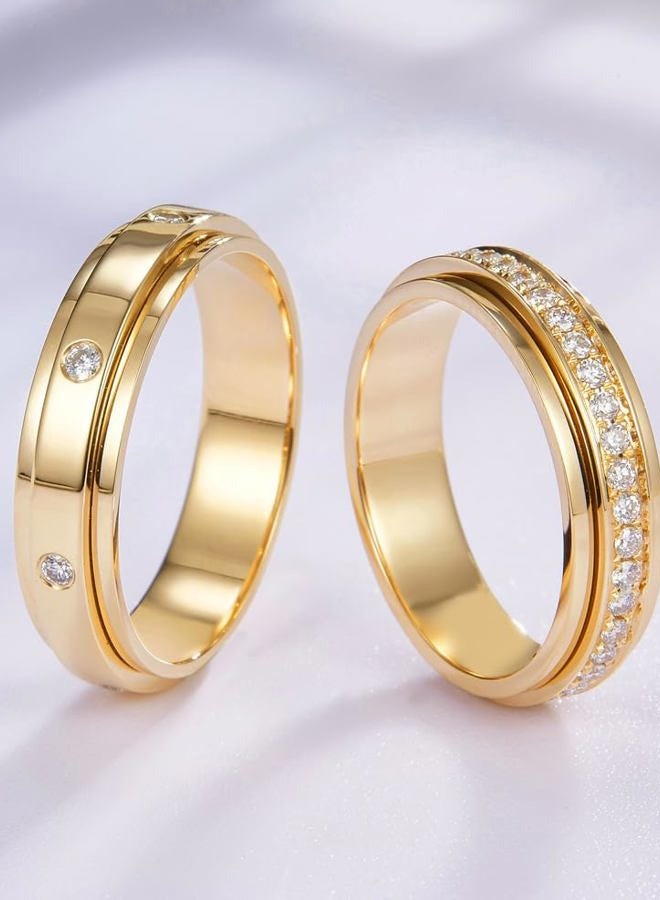 Kainier Anxiety Rings for Women Men Relieving Anxiety Lucky Rings Comfort Fit Size 5 to 10 - Image 4