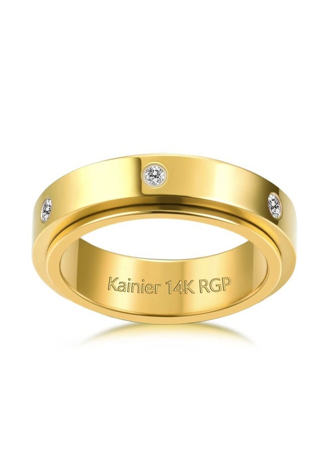 Kainier Anxiety Rings for Women Men Relieving Anxiety Lucky Rings Comfort Fit Size 5 to 10 - Image 1