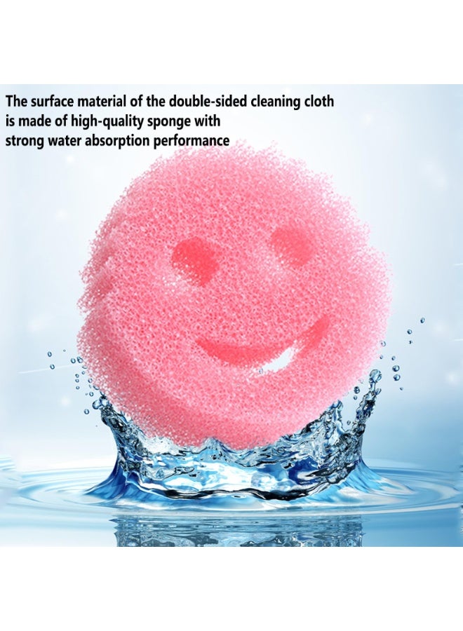 Joudi 4-piece sponge set, double-sided scrubbing sponge set, colored, scratch-resistant microfiber dishwashing sponges, suitable for kitchens and bathrooms, super absorbent dishwashing sponges, suitable for tableware and cookware. - Image 3