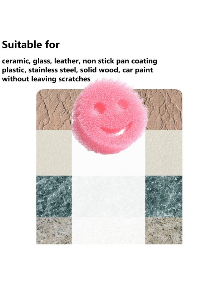 Joudi 4-piece sponge set, double-sided scrubbing sponge set, colored, scratch-resistant microfiber dishwashing sponges, suitable for kitchens and bathrooms, super absorbent dishwashing sponges, suitable for tableware and cookware. - Image 5