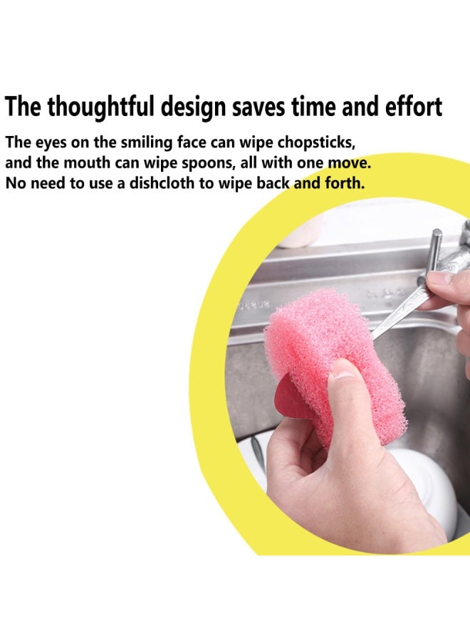 Joudi 4-piece sponge set, double-sided scrubbing sponge set, colored, scratch-resistant microfiber dishwashing sponges, suitable for kitchens and bathrooms, super absorbent dishwashing sponges, suitable for tableware and cookware. - Image 4