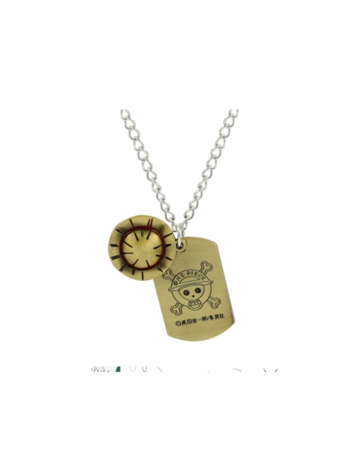 One Piece Necklace Straw Hat Rudder Logo Pendant Necklace
