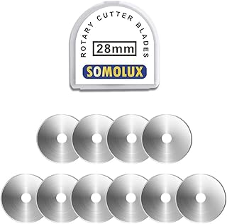 Somolux SOMOLUX 28mm Rotary Blades Compatible with Fiskars 28mm Rotary Cutter Perfect for Sewing Arts Crafts, Sharp, and  - Image 1