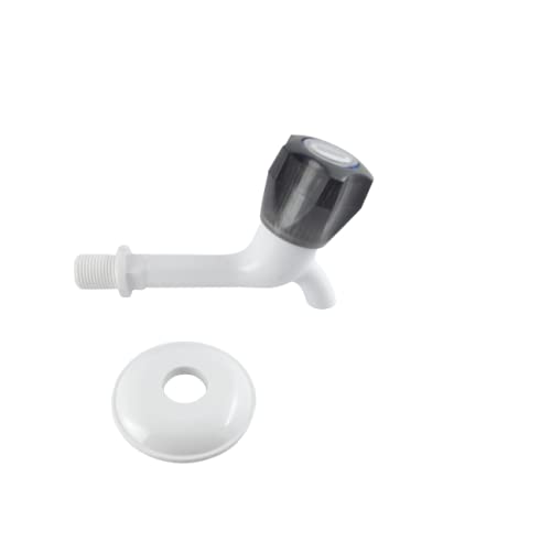 advancedestore advancedestore PVC Plastic Bibcock/Water Tap for Kitchen | Bathroom Wash Basins moq (1/2") Type PVC Plastic Bib Cock Tap Faucet for Hot and Cold Water (1) - Image 1