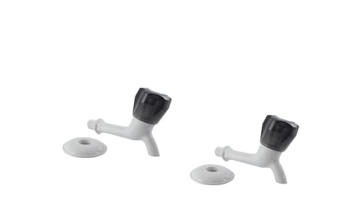 advancedestore advancedestore PVC Plastic Bibcock/Water Tap for Kitchen | Bathroom Wash Basins moq (1/2") Type PVC Plastic Bib Cock Tap Faucet for Hot and Cold Water (1) - Image 3