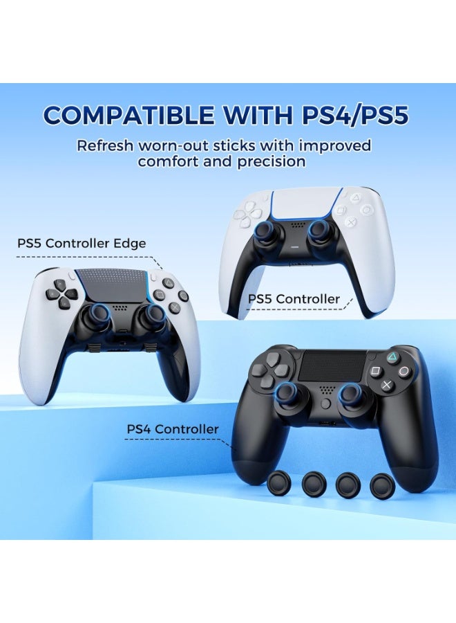 جويستيك استبدال كاب إبهام المقبضات ل PS5 / PS4 وحدة التحكم,PS5 / PS4 وحدة التحكم زر عصا تغطية, 3D كاب التناظرية الجلد استبدال جزء إصلاح الملحقات, 6 جهاز كمبيوتر شخصي - Image 4