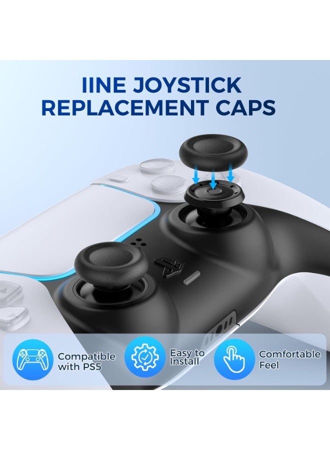 جويستيك استبدال كاب إبهام المقبضات ل PS5 / PS4 وحدة التحكم,PS5 / PS4 وحدة التحكم زر عصا تغطية, 3D كاب التناظرية الجلد استبدال جزء إصلاح الملحقات, 6 جهاز كمبيوتر شخصي - Image 5