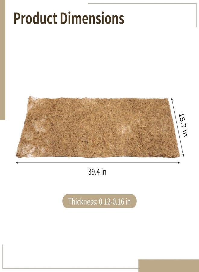 DORMIYA Coconut Coir Mat, Non-Slip Cuttable Coconut Fiber Rug for Plants, Reptiles, Pets, and Warm Floor Liner, 39.4 x 15.7 in Natural Coir Cushion for Indoor or Outdoor Use - Image 4