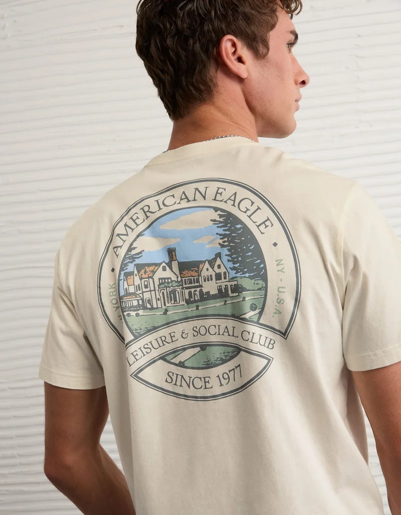 American Eagle  AE Logo Graphic T-Shirt for Men | Best Price UAE