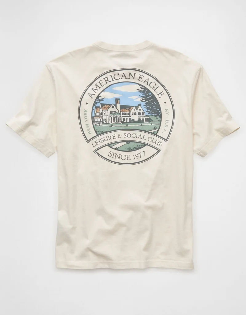American Eagle  AE Logo Graphic T-Shirt for Men | Best Price UAE