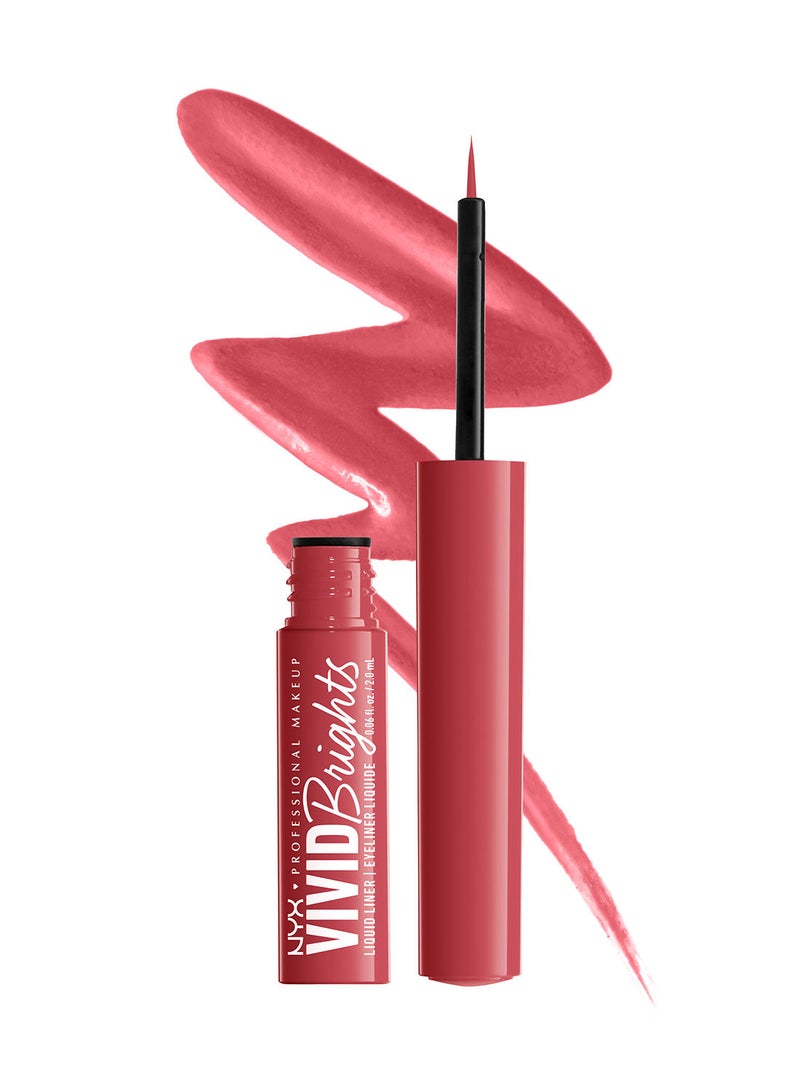 NYX PROFESSIONAL MAKEUP محدد العيون السائل الملون Vivid Brights - باللون الأحمر - Image 2