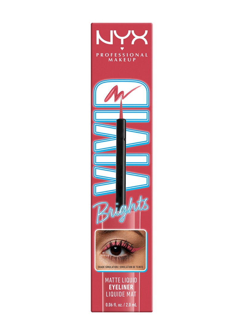 NYX PROFESSIONAL MAKEUP محدد العيون السائل الملون Vivid Brights - باللون الأحمر - Image 3