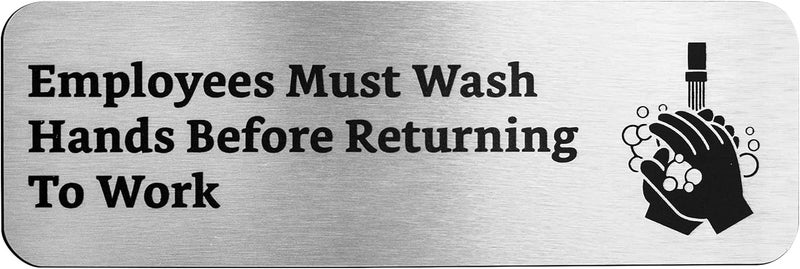GLOBE ROCKET Employees Must Wash Hands Sign - Image 1