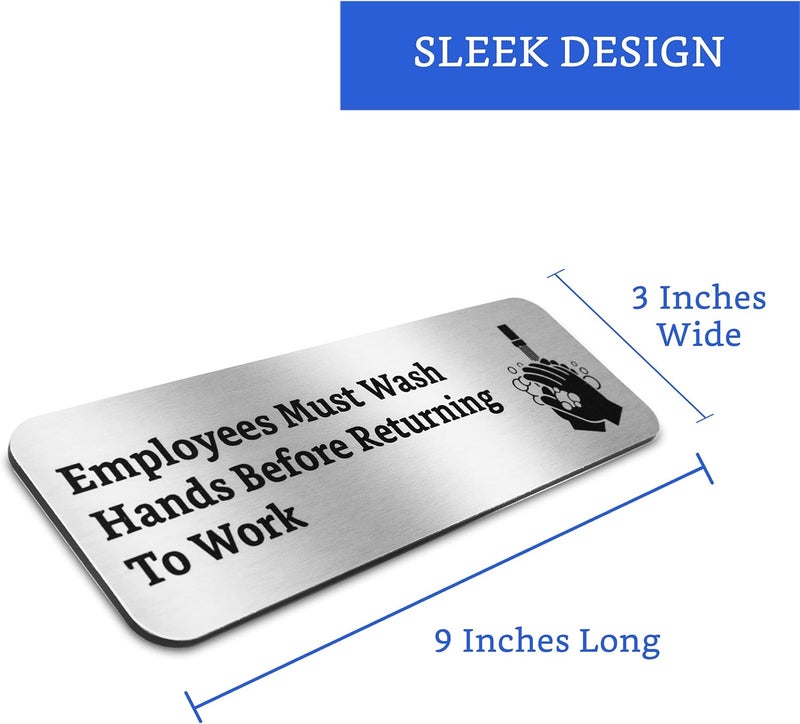 GLOBE ROCKET Employees Must Wash Hands Sign - Image 2