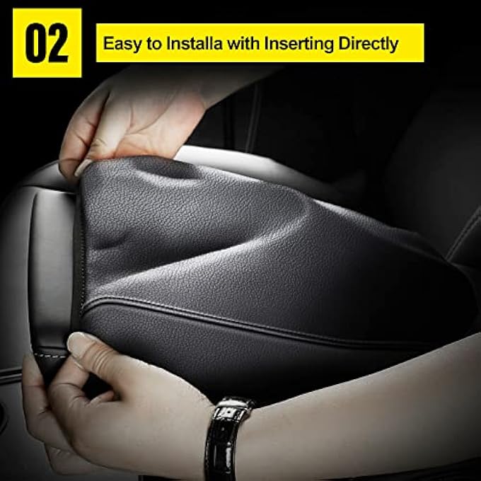 Center Console Armrest Covers For 20132018 Toyota Rav4 Black - Image 4