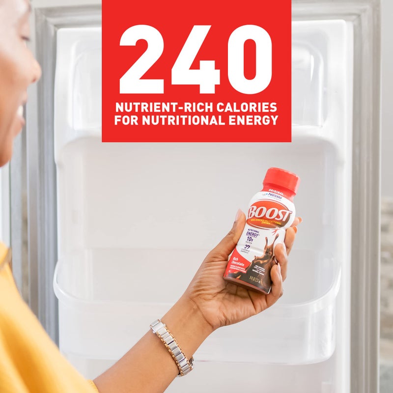 BOOST Original Ready to Drink Nutritional Drinks, Rich Chocolate, 8 Fl Oz Bottles (Pack of 24) - Image 4