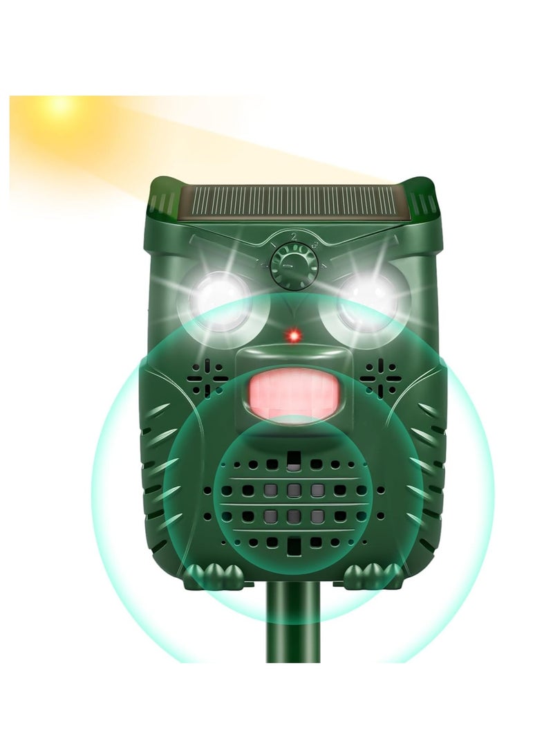 SYOSI Outdoor Solar Ultrasonic Animal Repellent - Motion Sensor with LED Strobe Light - Waterproof Cat, Deer, Dog, and Skunk Repellent for Yard and Farm Protection  - Image 1