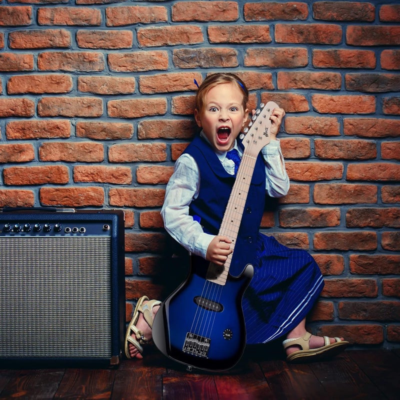 Winzz EGM100 30 Inches Real Kids Electric Guitar with Beginner Kit, Right Handed, Blueburst - Image 4