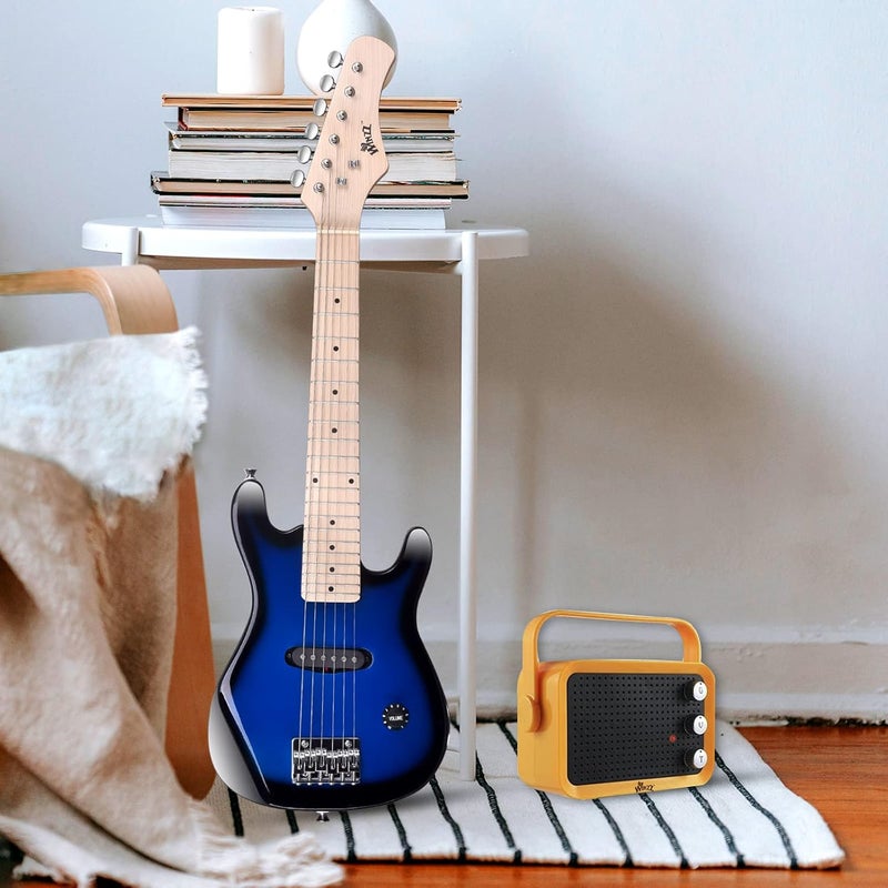 Winzz EGM100 30 Inches Real Kids Electric Guitar with Beginner Kit, Right Handed, Blueburst - Image 3