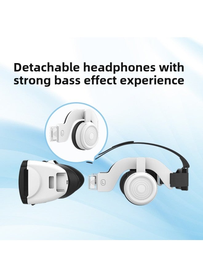 VR SHINECON Glasses Somatosensory Helmet BOX Somatosensory 3d Virtual Game Mobile Phone Wholesale-Color:White  - Image 4