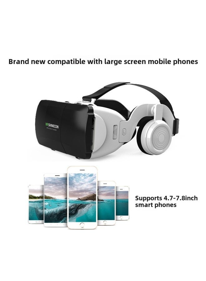 VR SHINECON Glasses Somatosensory Helmet BOX Somatosensory 3d Virtual Game Mobile Phone Wholesale-Color:White  - Image 3