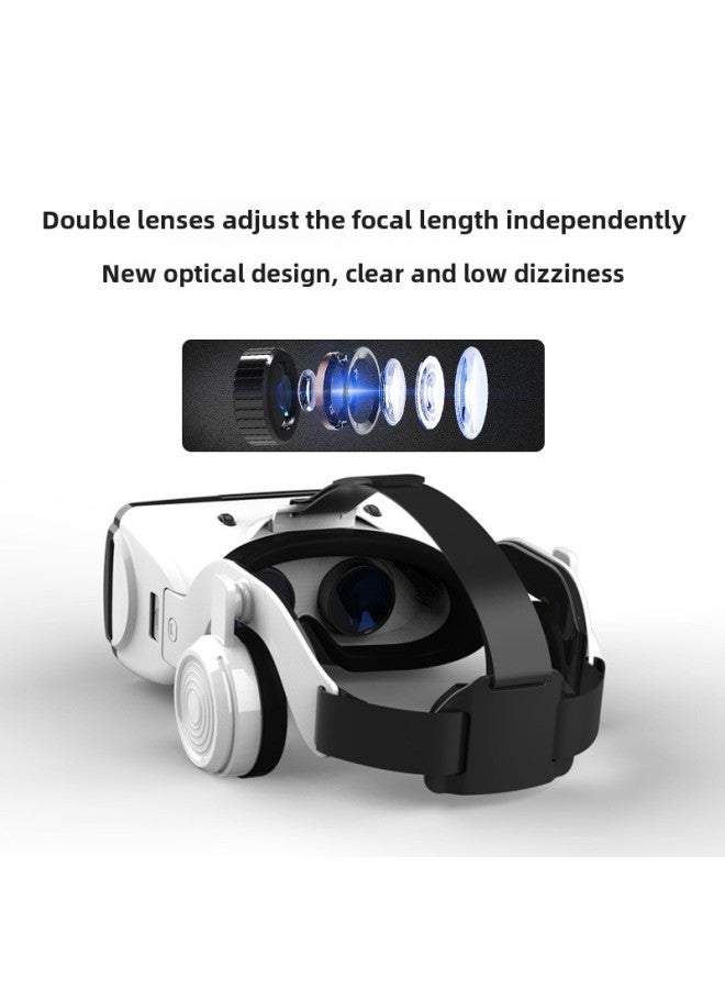 VR SHINECON Glasses Somatosensory Helmet BOX Somatosensory 3d Virtual Game Mobile Phone Wholesale-Color:White  - Image 5