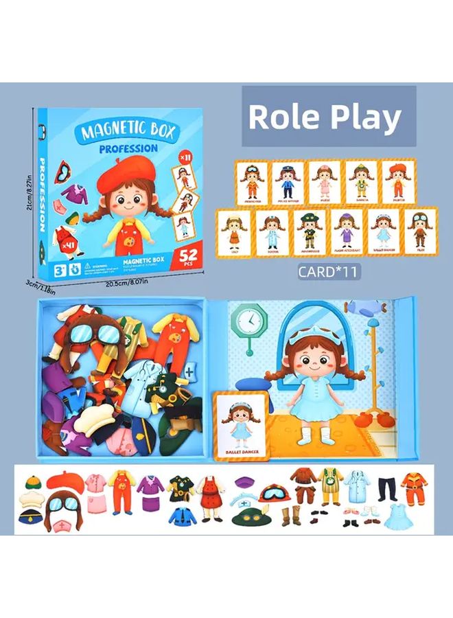 Magnetic Dress Up Puzzle Toy Career Change Educational Travel Game For Kids 3 6 Years - Image 1