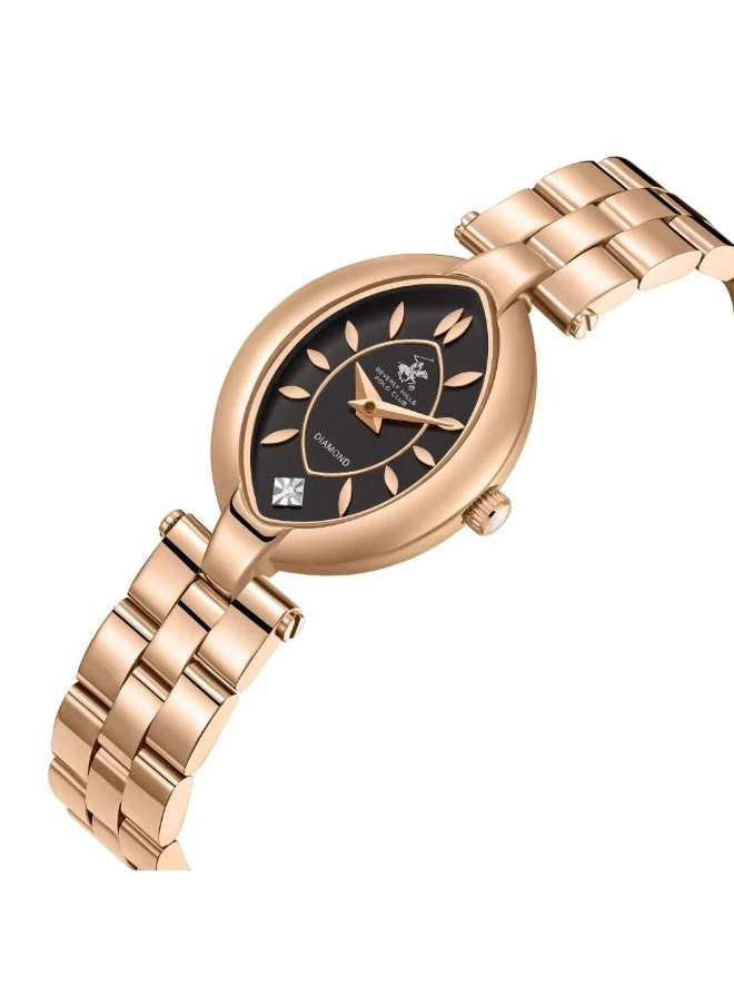 BEVERLY HILLS POLO CLUB BEVERLY HILLS POLO CLUB BP3739C.490 Women's Analog Display Watch & Metal Strap Rose Gold