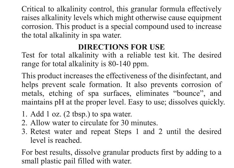 SpaChoice 2-Pounds Premium Alkalinity Up, Alkalinity Increaser for Hot Tub, 100% Sodium Bicarbonate, Made in USA - Image 4