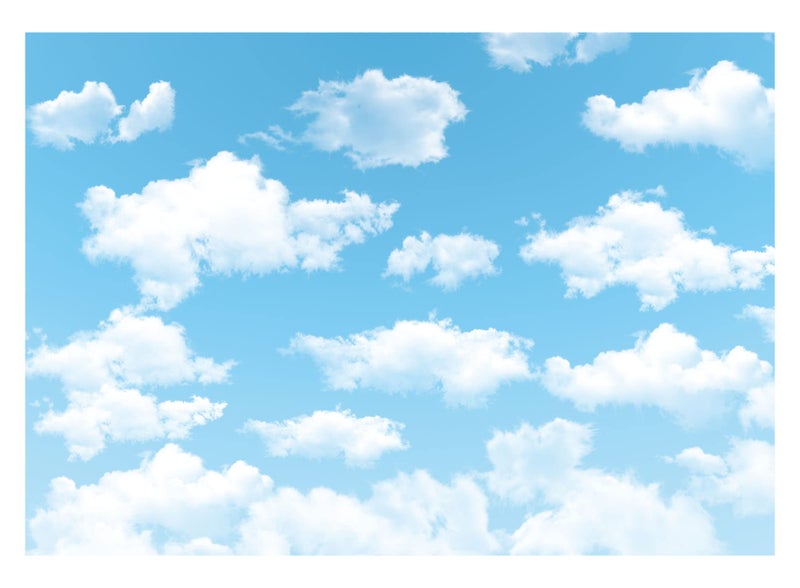 Allenjoy 7x5ft Vinyl Blue Sky White Cloud Backdrop Not Fabric Ideal for Newborn Spring Kids Children Aviator Birthday Party Baby Shower World Travel Background