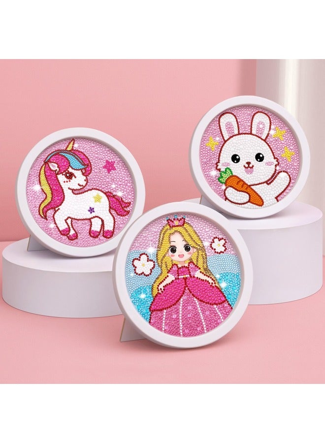 Loquat Children's Toys Children's Day Little Girls' Birthday Gifts 4 Years Old Girls 6 Internet Celebrities 2024 Girls-Color:【princess Diamond Painting】 + 【5 Princess Dress Up Sticker Books】 - Image 2