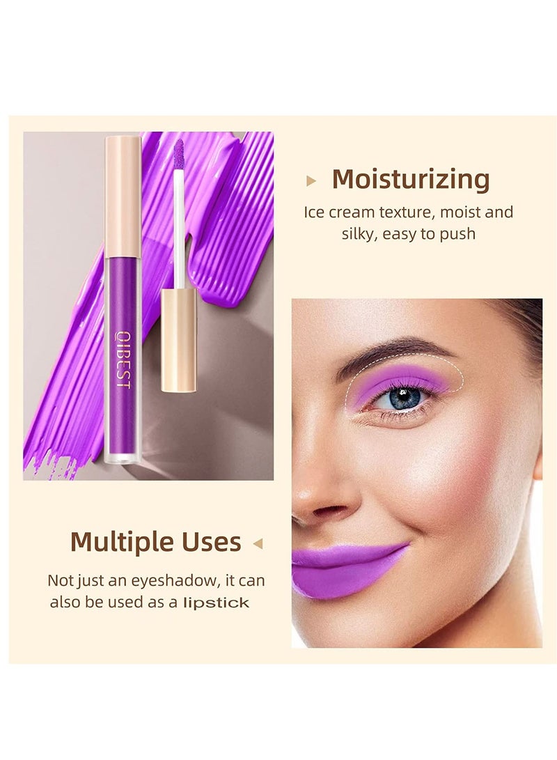 QiBest 8 Colors Matte Eyeshadow Set Cream Eyeshadow Liquid Smooth Creamy Eye Shadow Lightweight High Pigmented Velvety Eyeshadow Primer Neutral Long Lasting Waterproof Matte Eye Makeup Set C - Image 5