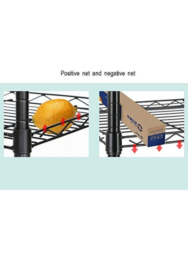 Beone DIY 5 Shelf Tier Racks Height Adjustable Rack Heavy Duty Storage Shelving Unit Steel Organizer Wire Rack (55 x 30 x 150 cm) - Image 5