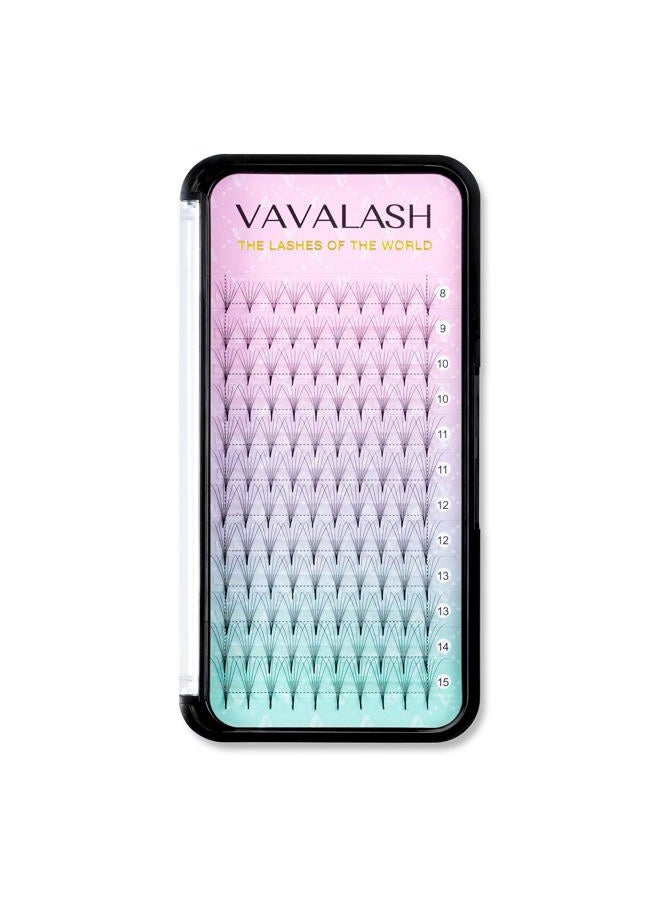 VAVALASH Eyelash Extensions 3D 4D 5D 6D 8D 9D 10D Thickness 0.07/0.1 C/D Curl Eyelashes Middle Stem & Long Stem Heat Bonded Premade Fans Russian Volume Lash Extensions Supplies (Middle Stem 6D-0.07-D-9mm) - Image 1