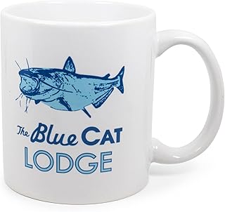 Surreal Entertainment Exclusive Ozark Blue Cat Lodge Logo White Ceramic Coffee Mug | Official TV Show Collectible | - Image 1