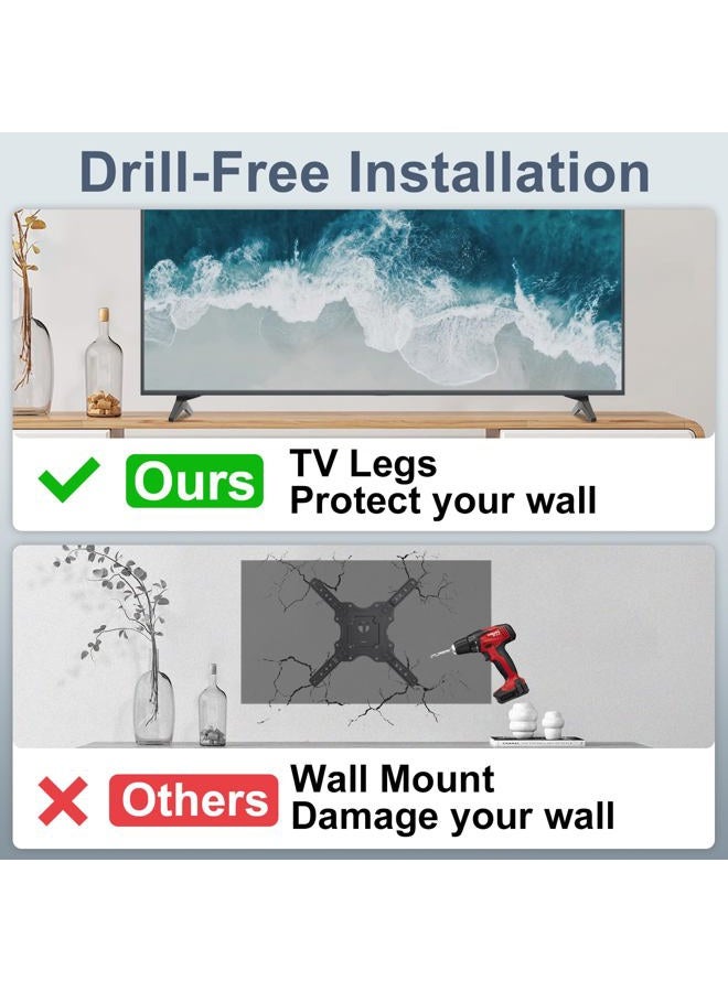 Maozhren Stand for LG TV Legs Replacement, TV Stand Legs for LG TV Stand 60UJ/65UJ/60UK/65UK 65UK6500 65UK6200 65UJ6300 65UJ6050 65UJ6200 65UJ630T 65UJ635T 65UK6090PUA 65UK6300PUE 60UJ6300 60UK6090 with Screws - Image 4