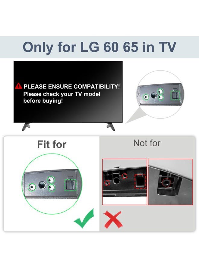 Maozhren Stand for LG TV Legs Replacement, TV Stand Legs for LG TV Stand 60UJ/65UJ/60UK/65UK 65UK6500 65UK6200 65UJ6300 65UJ6050 65UJ6200 65UJ630T 65UJ635T 65UK6090PUA 65UK6300PUE 60UJ6300 60UK6090 with Screws - Image 3