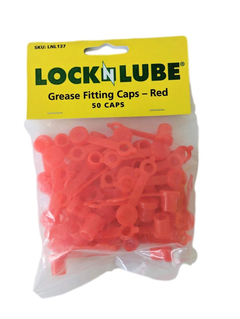 Grease Fitting Caps (50 Count) (Red)