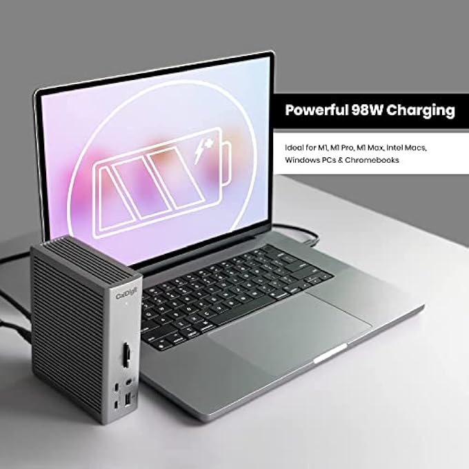 CalDigit TS4 THUNDERBOLT 4 DOCK - 18 PORTS, 98W CHARGING, 3X THUNDERBOLT 4 40GB/S, 5 X USB-A, 3 X USB-C (10GB/S), 2.5GBE, SINGLE 8K OR DUAL 6K 60HZ DISPLAYS, MAC, PC, CHROME COMPATIBLE WITH 0.8M CABLE - Image 3