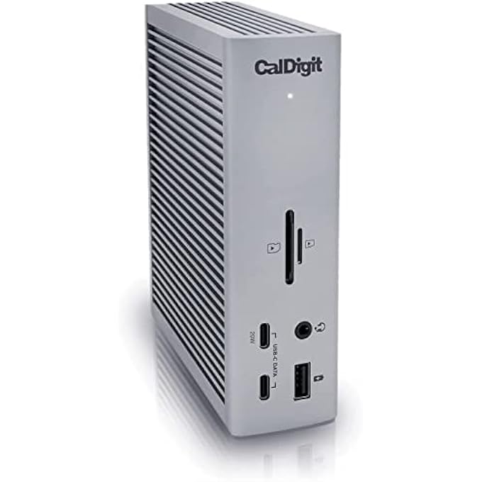 CalDigit TS4 THUNDERBOLT 4 DOCK - 18 PORTS, 98W CHARGING, 3X THUNDERBOLT 4 40GB/S, 5 X USB-A, 3 X USB-C (10GB/S), 2.5GBE, SINGLE 8K OR DUAL 6K 60HZ DISPLAYS, MAC, PC, CHROME COMPATIBLE WITH 0.8M CABLE - Image 1
