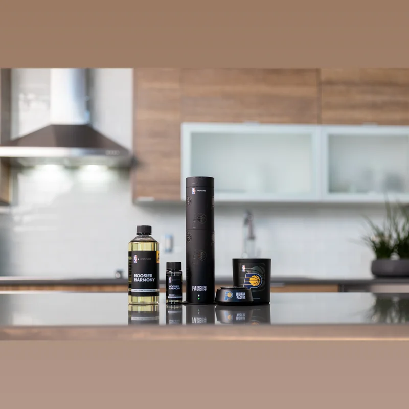 أروما 360  x NBA - Indiana Pacers Luxury Portable Essential Oil Car Diffuser - Aromatherapy Oils Scent Car Diffuser - Auto On/Off Wireless Feature - Oil Not Included